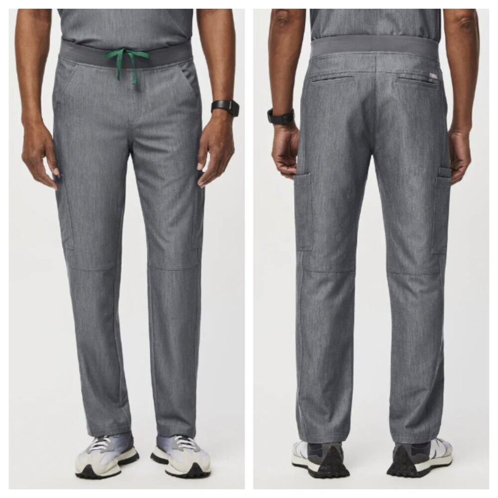 FIGS Men's Axim Cargo Scrub Pants Graphite Size S
